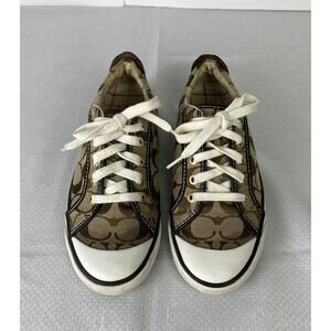 Coach Brown and Cream Sneakers